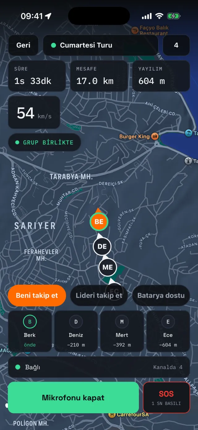 Rider OS screenshot